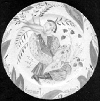 А. В. Щекатихина-Потоцкая. Тарелка «Поющий Интернационал». 1920-е гг. А. В. Щекатихина-Потоцкая. Тарелка «Поющий Интернационал». 1920-е гг.